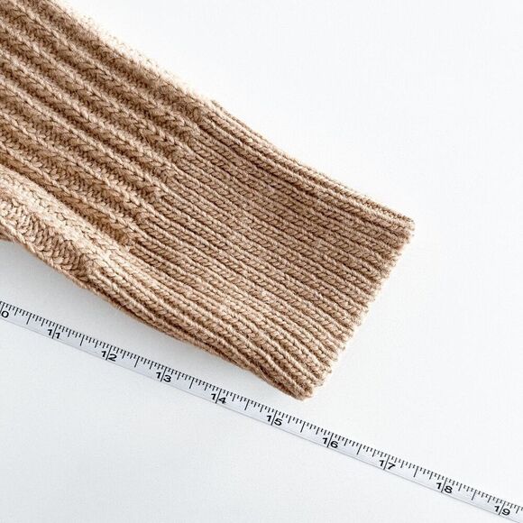 Banana Republic Women's V-Neck Sweater Pullover  Wool Alpaca Textura Tan Size XS - Picture 5 of 7